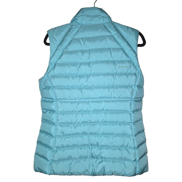 Spyder Prymo Puffer Vest Down Lined Ladies Medium Blue EUC 70% Down 30% Duck - Picture 7 of 7
